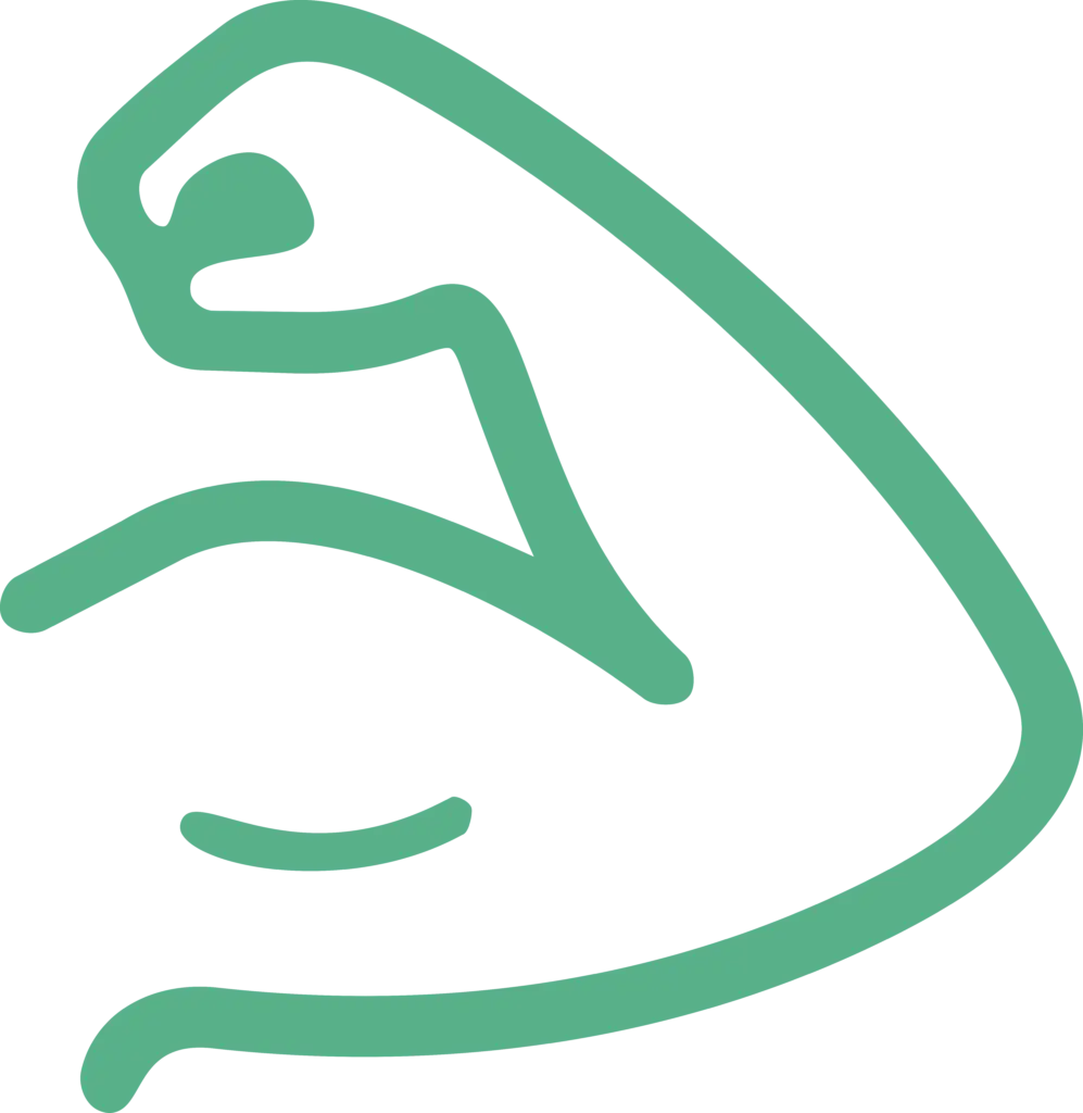 Symbol für Muskelregeneration, Kraft und körperliche Erholung durch Infrarottherapie