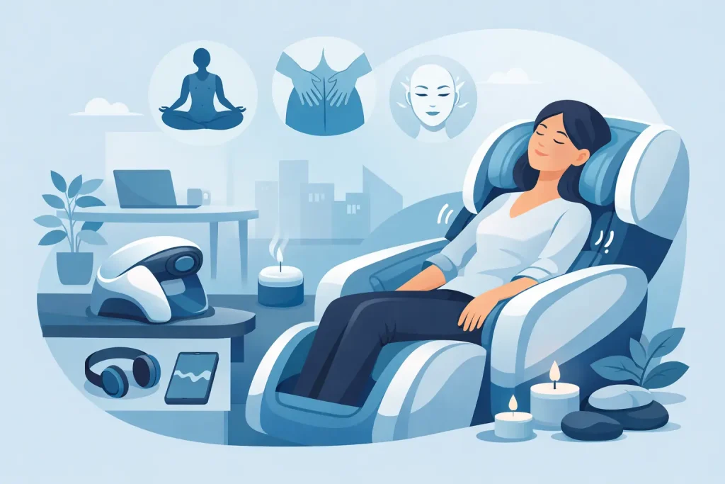 Massage zur Stressreduktion ohne Personal