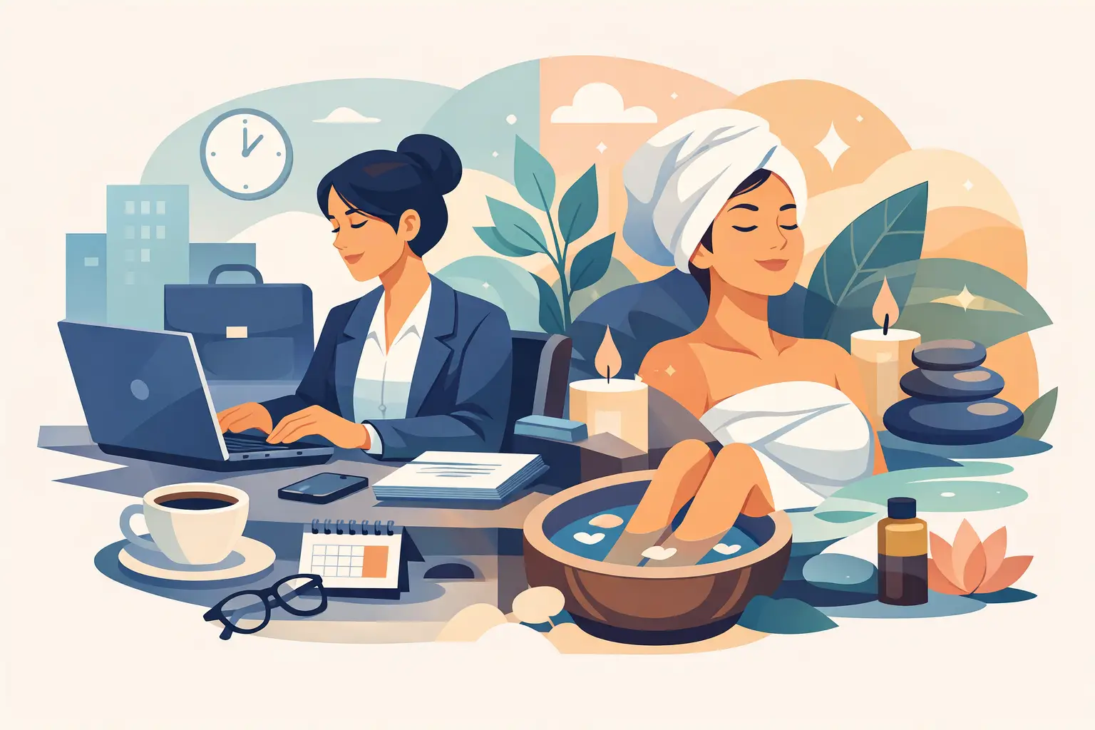Beste Wellness für Berufstätige im Alltag